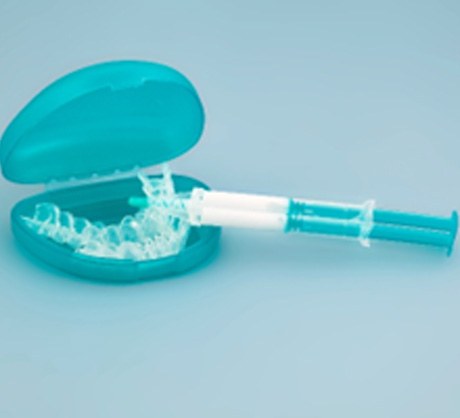 Closeup of take-home teeth whitening kit